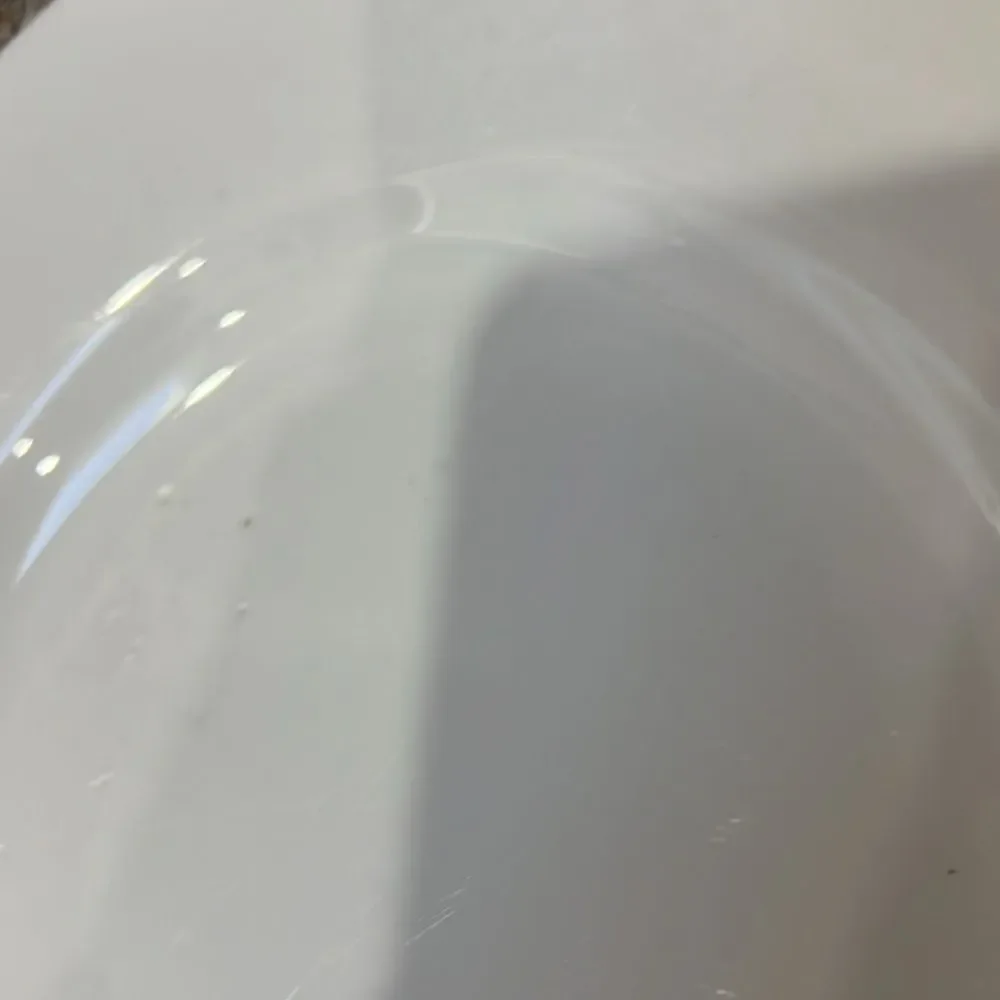 Pottery Barn White Ceramic Dinnerware Plate 10 1/2 Inches Round Deep Bowl Modern
